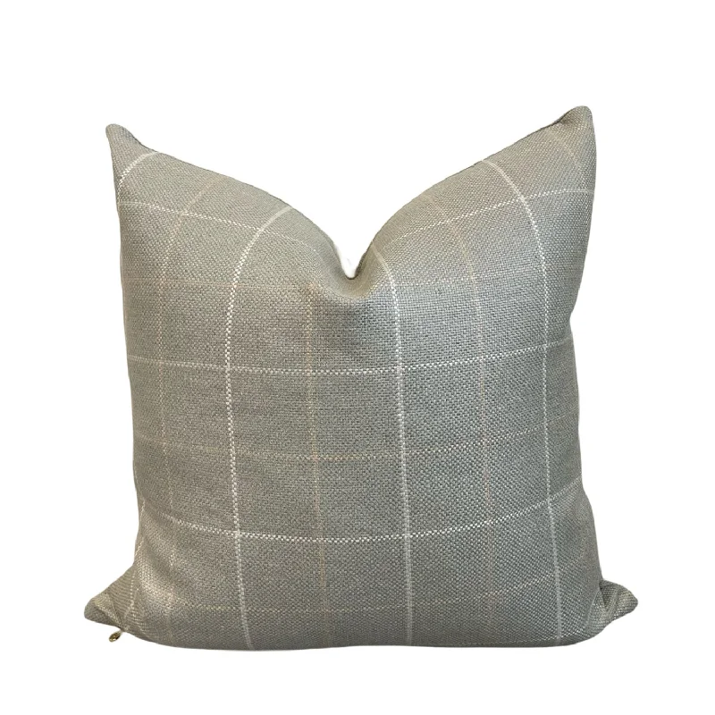 Silver Sage in Classic Checkered Pillow Cover