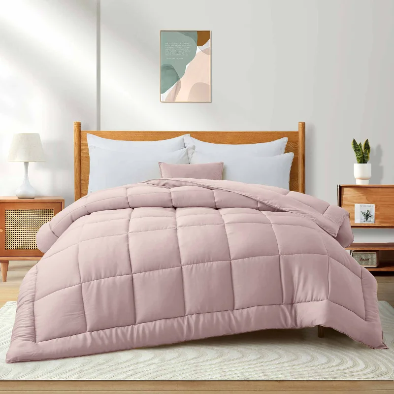 Soft Lyocell Embroidered & Jacquard Down Alternative Comforter All Season