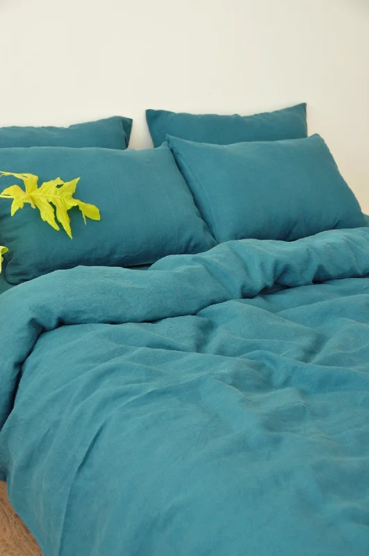 Teal duvet cover