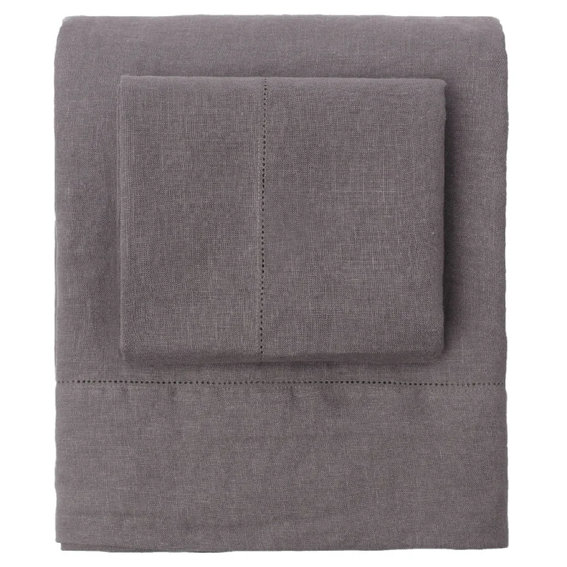 The Grey Belgian Linen Sheets