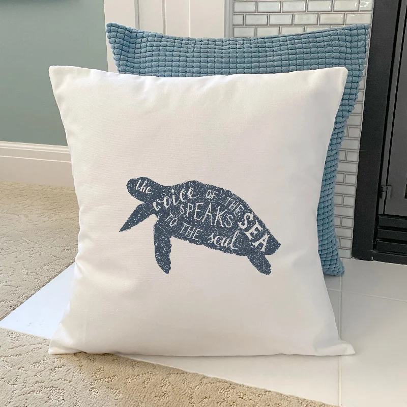 The Voice of the Sea (Turtle) - Square Canvas Pillow