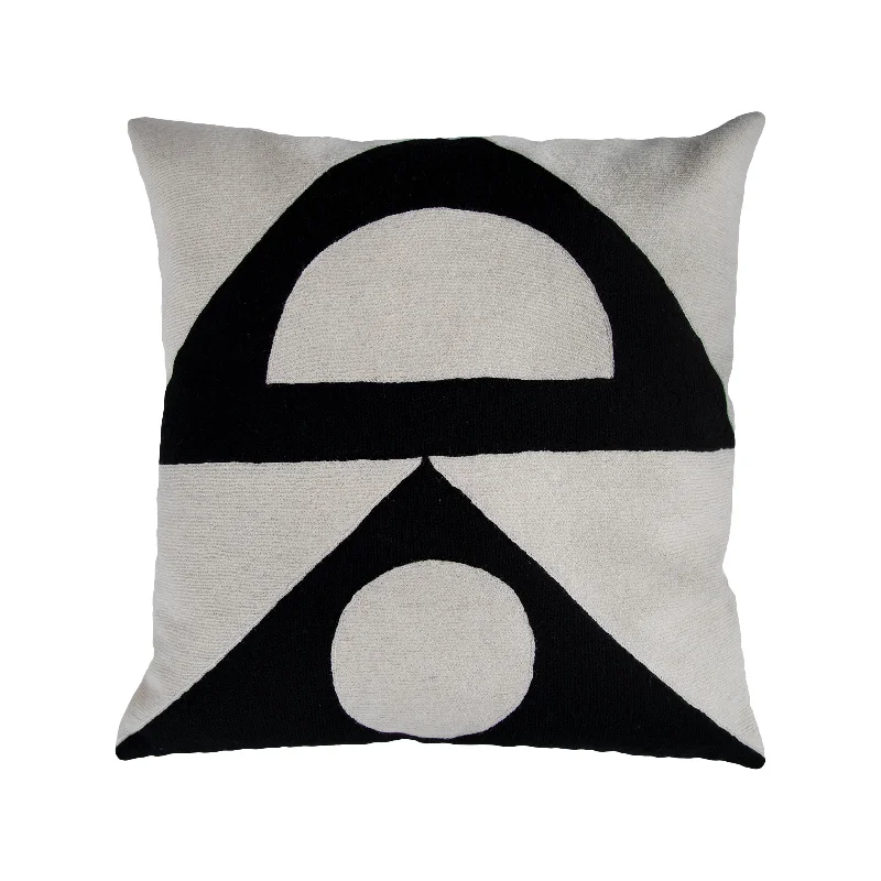 ZAZA SHAPES PILLOW - BLACK